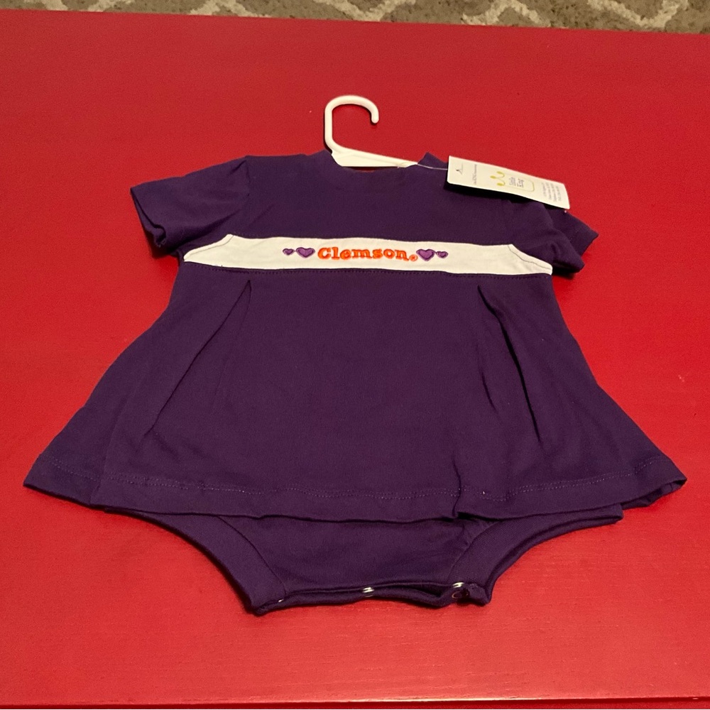 NWT size 12 month girls Clemson tiger outfit